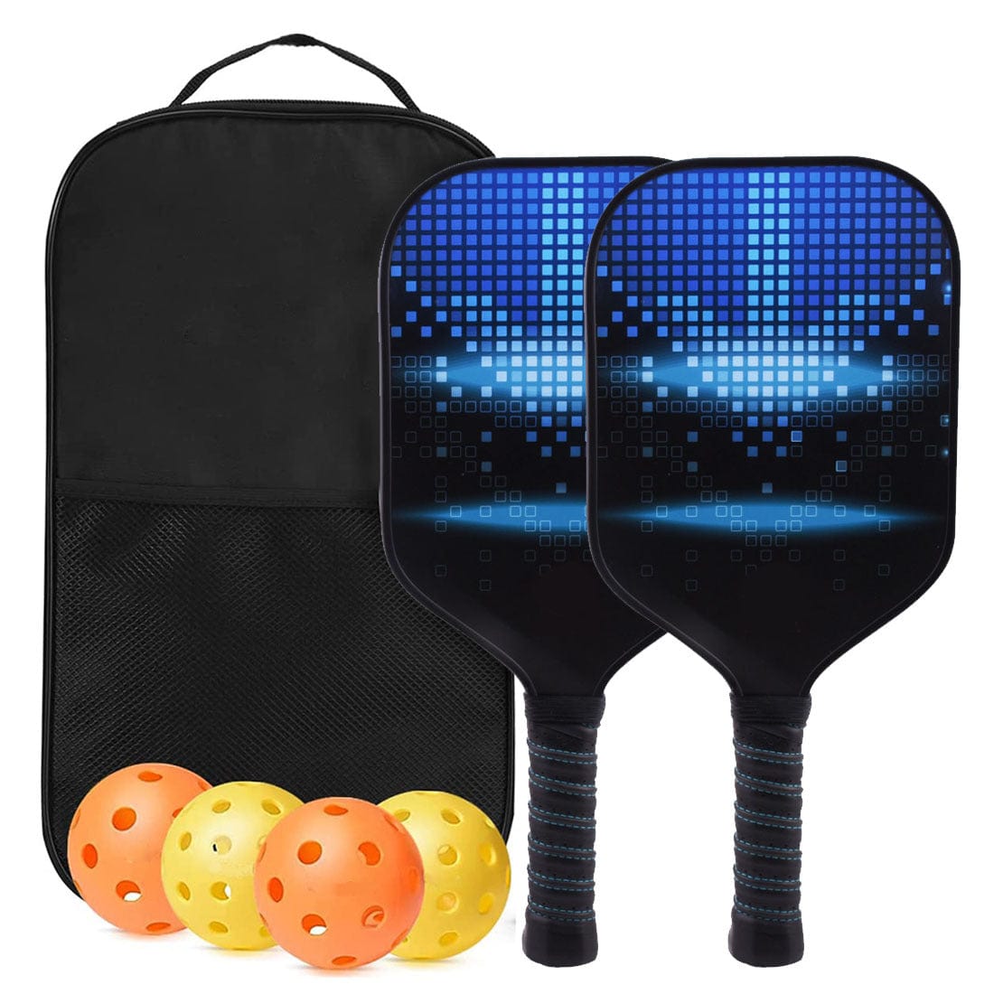 Carbon fiber aramid peak racket Pickleball Paddles PP honeycomb UV printed racket set