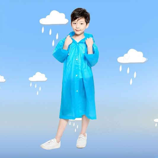 Stylish non-disposable thickening anti-violent rain EVA children raincoat school students men and women outdoor rain publishers wholesale