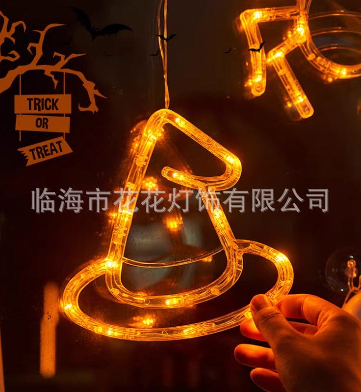 Halloween suction cup light, LED atmosphere decoration light, string colored light