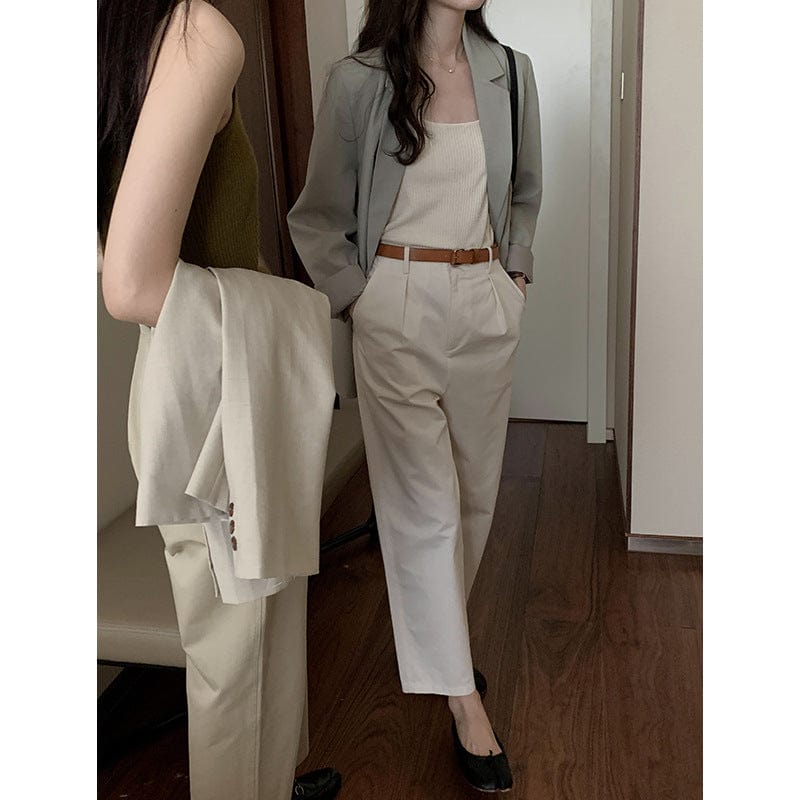TG-Chaleco corto de color liso con cuello de fiesta para mujer, suéter de punto, ropa coreana para el cuerpo con corbata, 2021, 15259