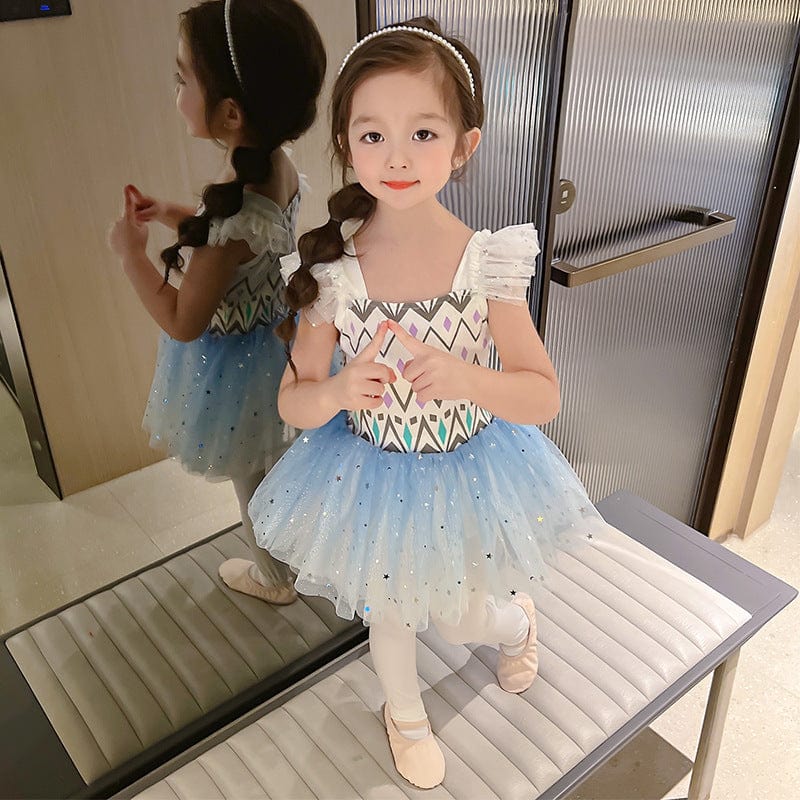 European and American net yarn children's skirt Frozen girls ballet costume children's dance skirt festival performance costume Princess Aisha