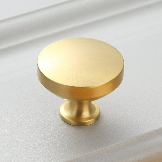 Spot wholesale brass pull hand single hole cabinet drawer pull hands modern new Chinese wardrobe all copper solid handle