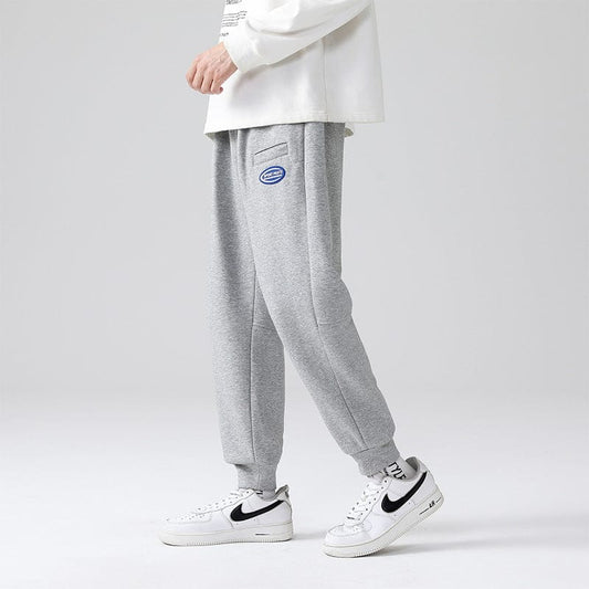 Pantalon de sport gris pour hommes, pantalon décontracté, printemps-automne, boucles amples, tendance de la mode coréenne