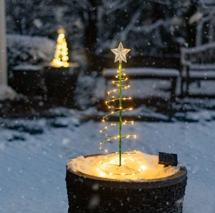 New Creative Solar Powered LED Christmas Tree for Festive Decoration and Scene Setting