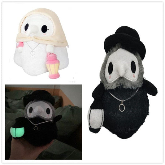 Spot cross-border plague doctor nurse plush toy plague crow Halloween night light doll absorbent cloth doll