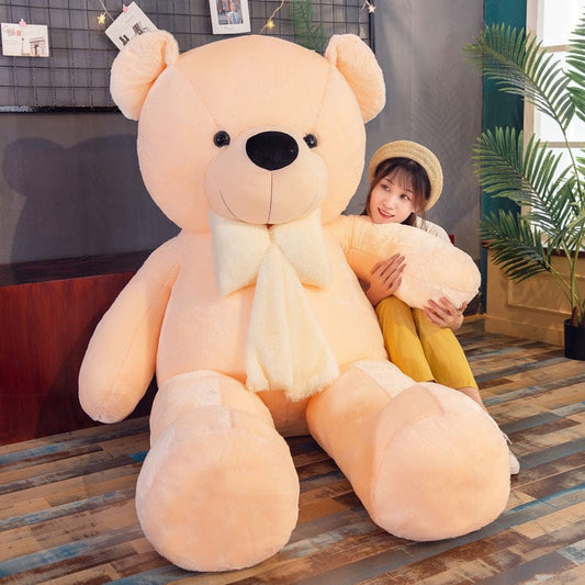 New cute big teddy bear doll plush toy creative leader hug bear pillow doll gift wholesale