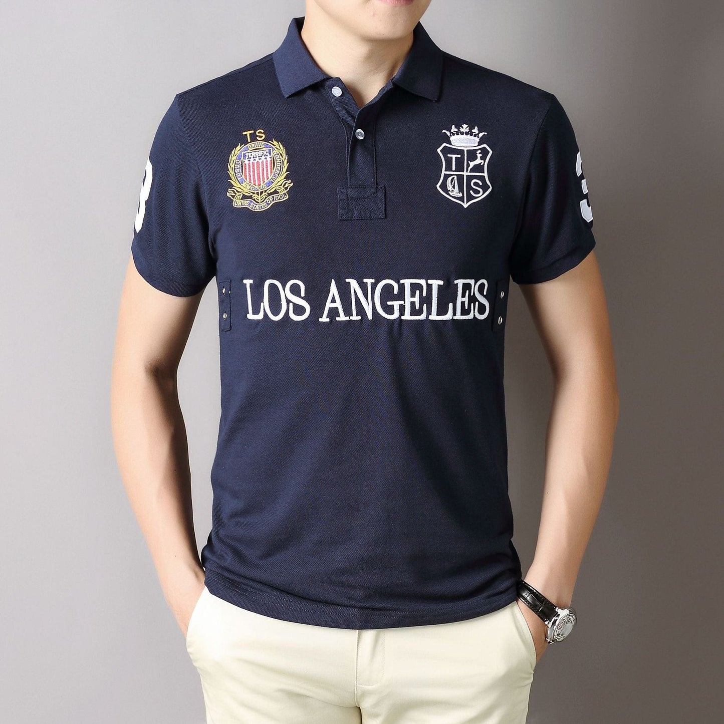 Polo de manga corta para hombre, camisa deportiva de comercio exterior entre estados, informal, holgada de algodón, XL, superventas, verano 2021