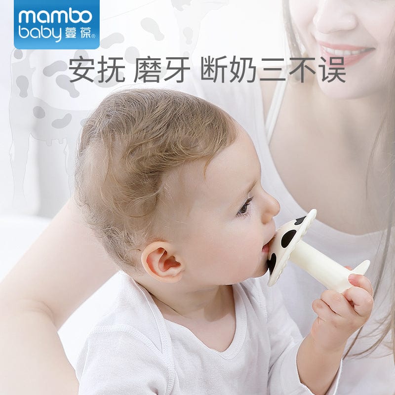 Manbao imitation breast milk pacifier super soft silicone teether baby teething toys baby weaning weaning wholesale