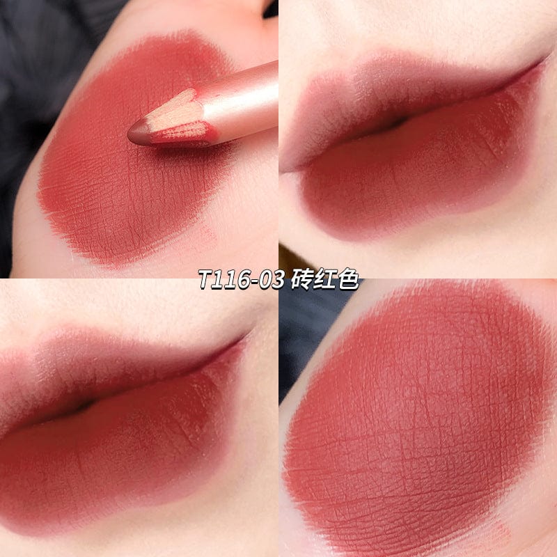 Cross-border makeup waterproof lip lines modified lip nude lip wire sliding color long lasting is not easy to discharge T116