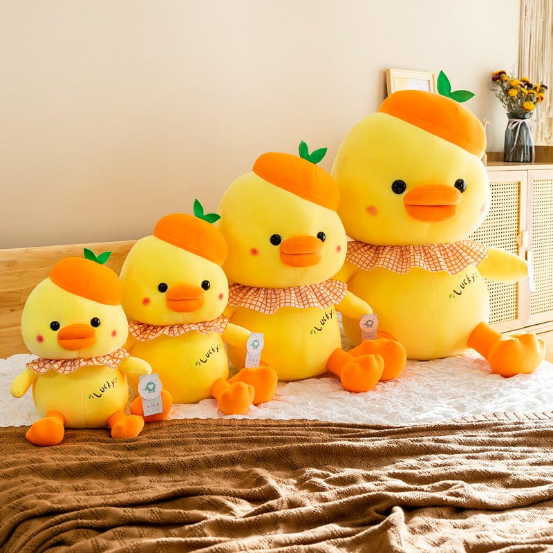 Hajection with the same paragraph duck plush toy new small yellow duck lucky duck coague grip doll children's gift foreign trade