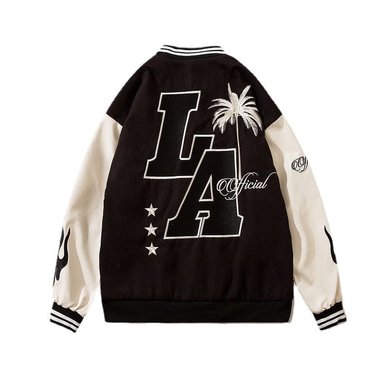 American Jacket Autumn Winter Star Coconut Embroidered Baseball Service Campus Style INS Student Long Sleeve Loose Male Women