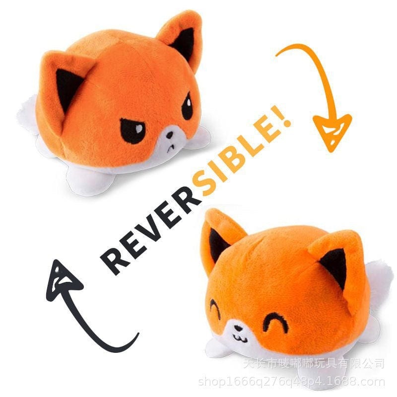 Plush toys wholesale can reverse flip cats Cute animals flip doll manufacturers spot chapter fish gripper doll