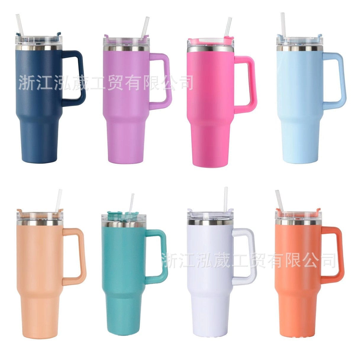 Cross-border new 304 stainless steel double-layer thermos mug 40oz handle mug car mug ice bully beer mug wholesale