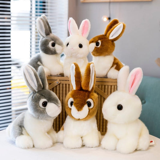 Little white rabbit playing plush toys simulation cartoon rabbit cloth doll grasp machine doll doll car ornaments gift