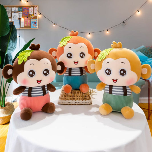 Monkey plush toys catch doll machine Doll cartoon cute straps monkey doll activities gifts can be printed LOGO