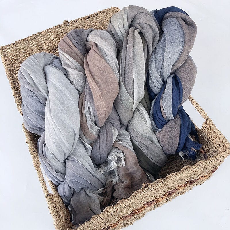 Japanese retro do old color matching men's scarf wild business casual thin silk scarves cotton wrappers spring and autumn new products