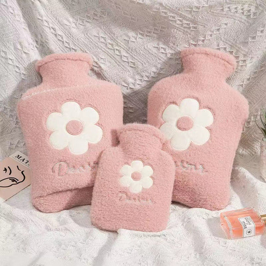 Hand warmer wholesale cute water injection thickened explosion-proof hot water bottle wholesale detachable and washable plush cover hot water bottle cover wholesale