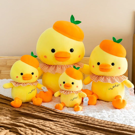 Hajection with the same paragraph duck plush toy new small yellow duck lucky duck coague grip doll children's gift foreign trade