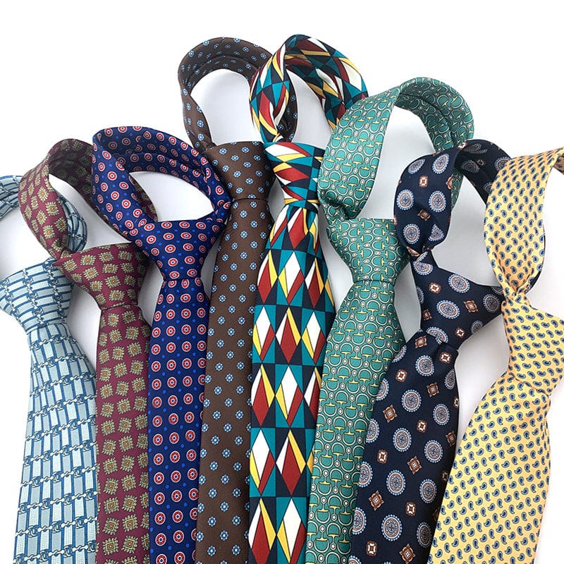 Les fabricants fournissent une nouvelle mode 2021, cravate en tissu de soie de simulation d'impression rétro pour hommes