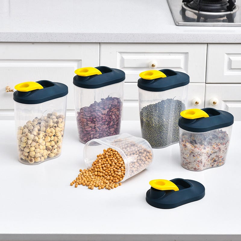 Glossy grain transparent sealed cans kitchen food storage tank home jar food storage tank