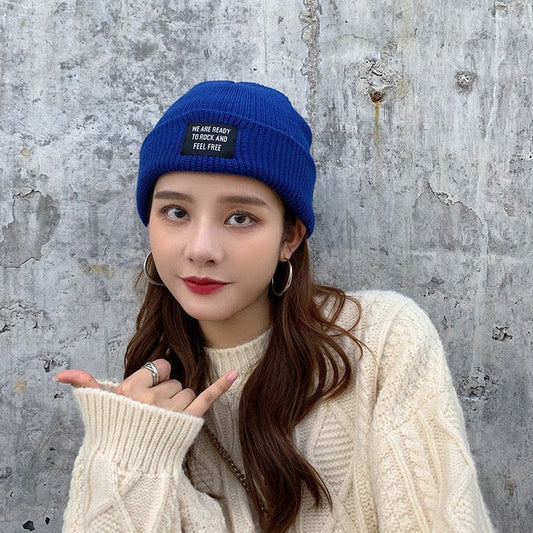 Chapeau en laine tricoté pour couple, mode coréenne, chaud et décontracté, alphabet voiture standard, tête de rue, femme propriétaire, vente en gros