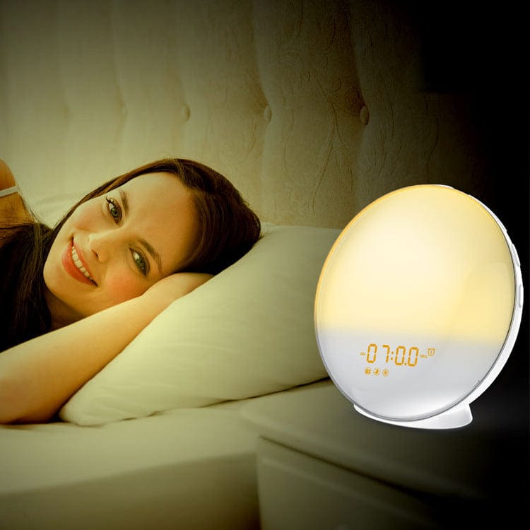 Cross-border special offer LED sunrise sunset FM radio music atmosphere intelligent voice app alarm awakening night light