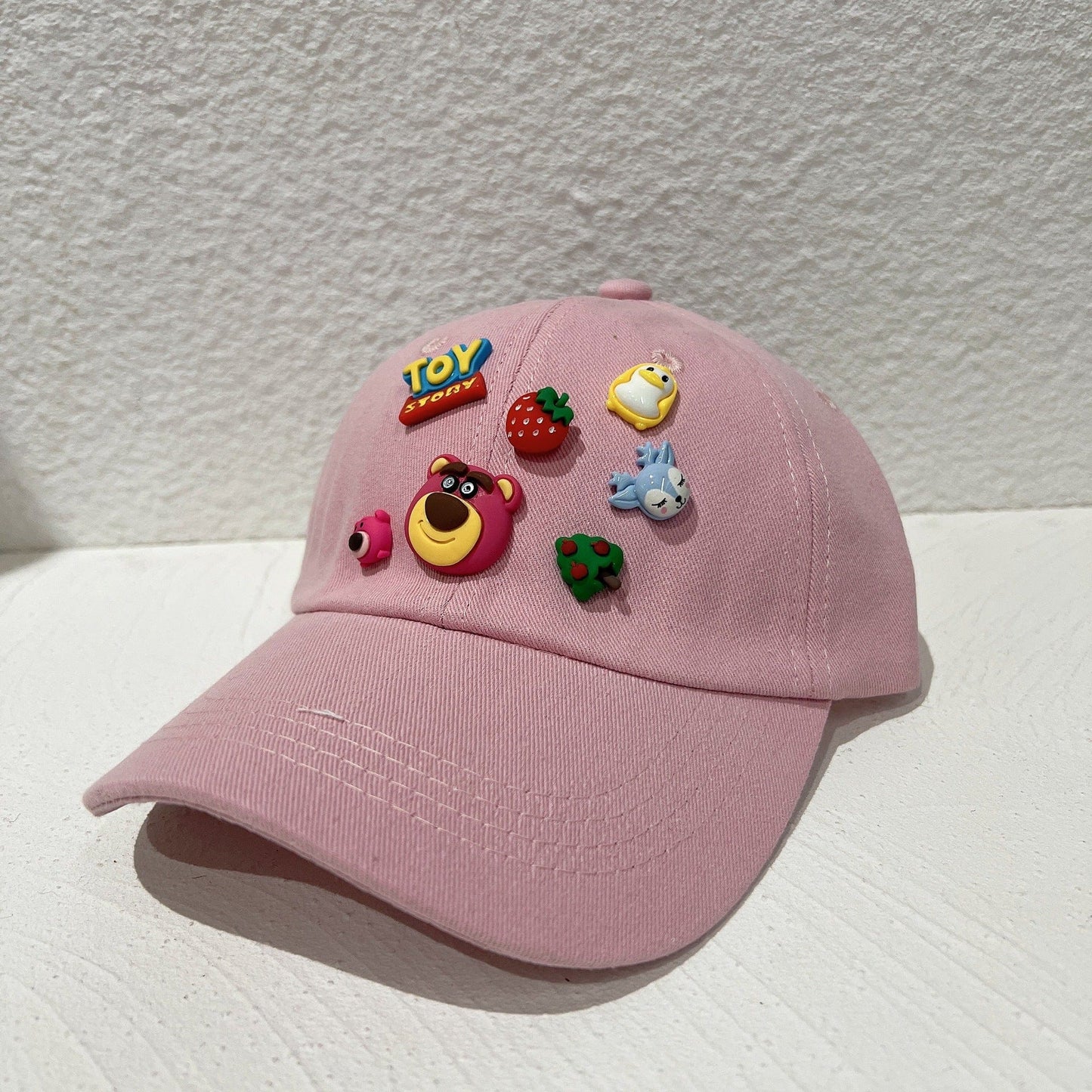 Children's hat wholesale 2022 spring new children's strawberry bear cute cap baseball cap