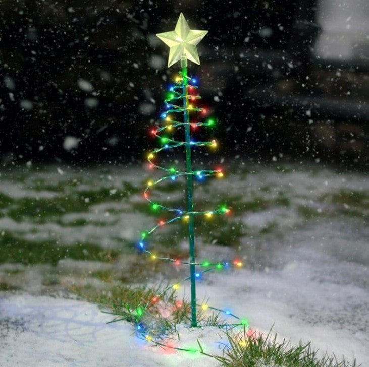 New Creative Solar Powered LED Christmas Tree for Festive Decoration and Scene Setting