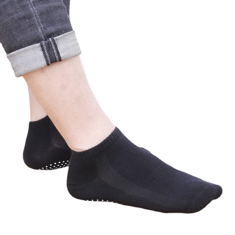 Dispensing yoga socks sweat-absorbing breathable boat socks trampoline socks indoor non-slip floor socks round head Pilates men's socks