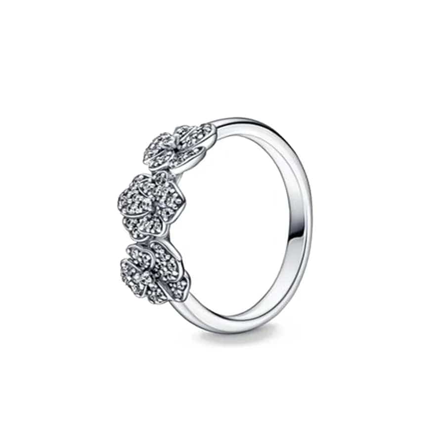 Rings For Women Original Flower Wedding Crystal Luxury Jewelry Accessories