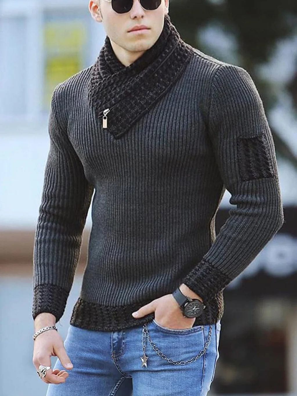 2023 Autumn Winter Men Casual Korean Style Sweater Wool Turtleneck Man Warm Cotton Pullovers Sweaters