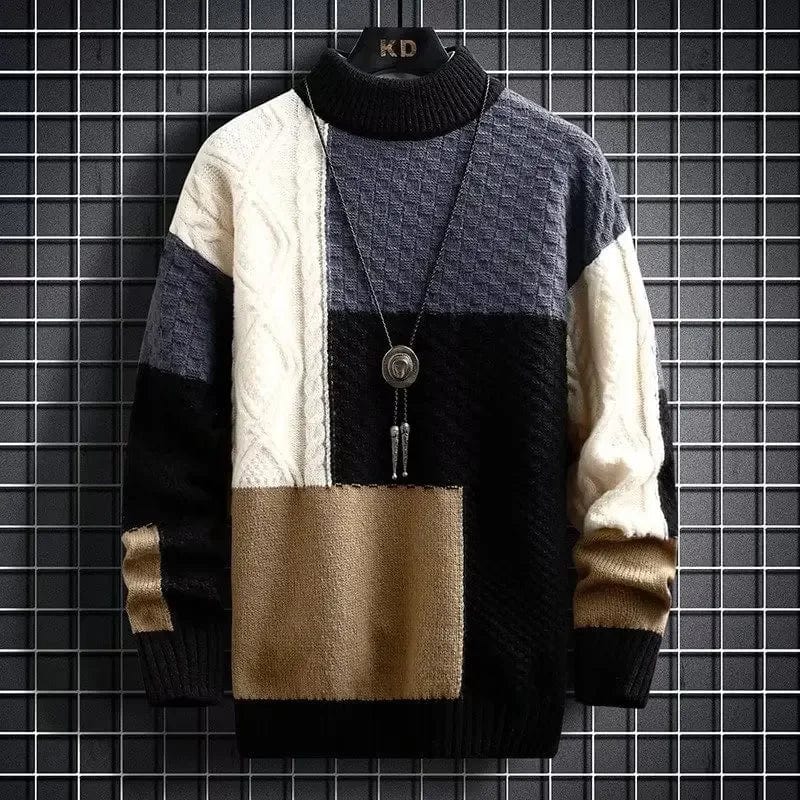 Wool 2023 Brand New Men's Cashmere Sweater Half Turtleneck Men Sweaters Knit Pullovers for Male Youth Slim Knitwear Man Sweater