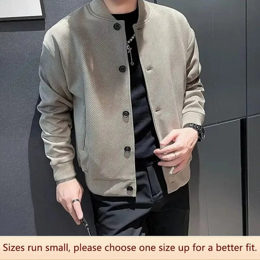 Autumn High-end Feel Casual Workwear Jacket Men's Trendy Top Spring/autumn Collection Baseball Uniform Coat