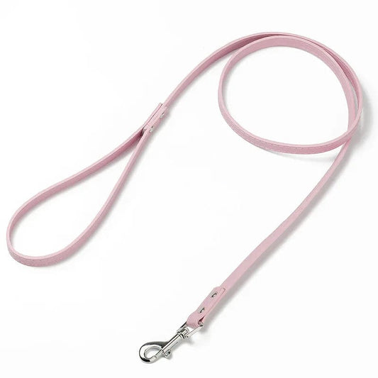 Leather Dog Leash Pet Dog Training Leash Rope Colorful PU Puppy Dog Walking Leash for Large Medium Small Dogs Pet Supplies 120cm