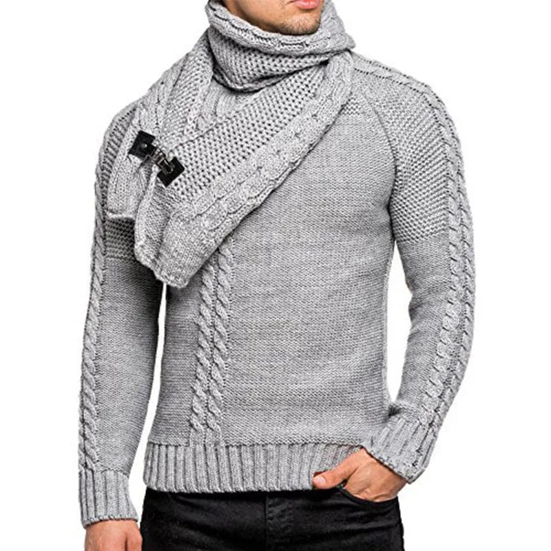 Men's Knitwear 2023 Autumn And Winter New Personalized Bibbing Slim-Fit Pullover Sweater