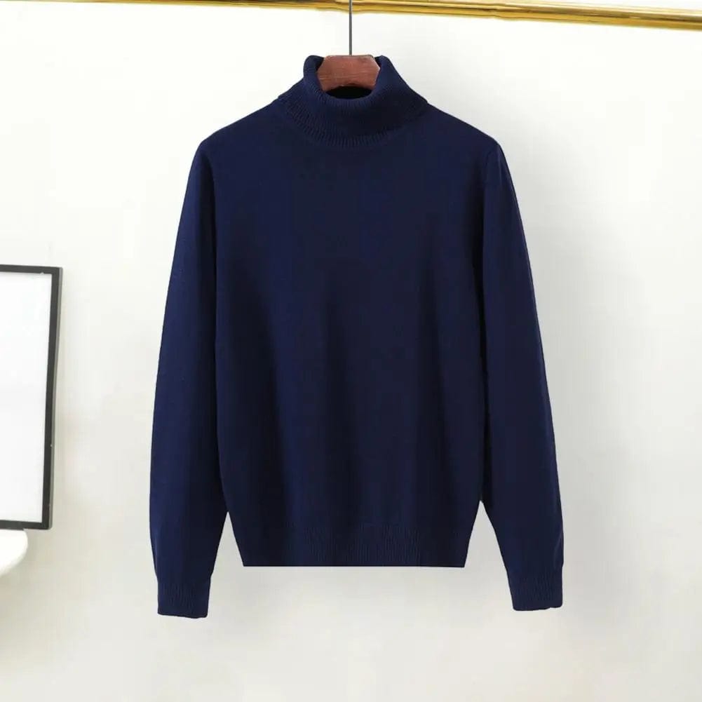 High Collar Men Sweater High Neck Men's Pullover Sweater Autumn Winter Knitwear Turtleneck Long Sleeve Thermal Tops for Foreign
