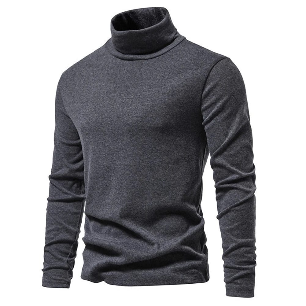 Fashion Man‘s Winter Sweater New Knit Turtleneck Solid Color Basic Tops T Shirt Jumper Pullovers Sweaters Male Clothing For Men