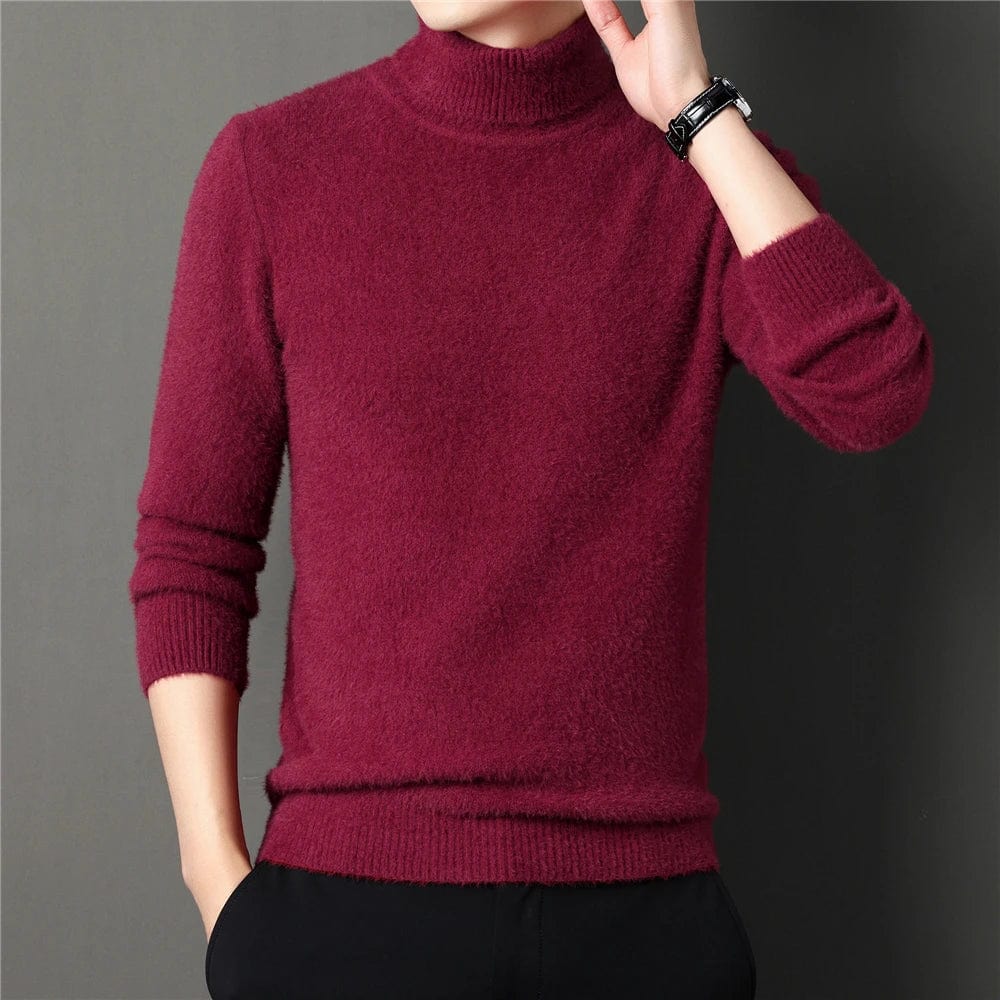 COODRONY Brand Winter Turtleneck Sweater Men Clothing Knit Fleece Jersey Classic Pure Color Casual Thick Warm Pullover Men Z1136