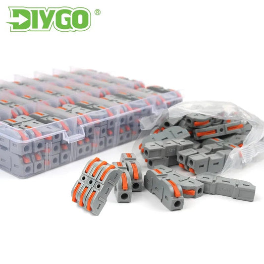DIY GO Quick Splicing Multiplex Butt Wire Connector Compact Electrical Cable Terminal Block Home Wiring Connectors Junction Box