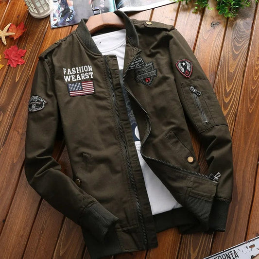 New Space Pilot Jacket Male Astronaut Workwear Jacket Men and Women Jackets Japanese Fashion Jackets for Men Short M-4XL