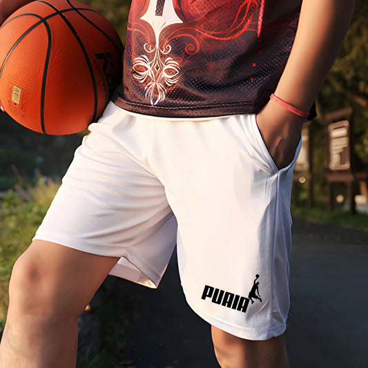 Men Short Pants Summer Workout Running Sport Quick-drying Shorts Gym Breathable Casual Printed Basketball Shorts Men's Clothing