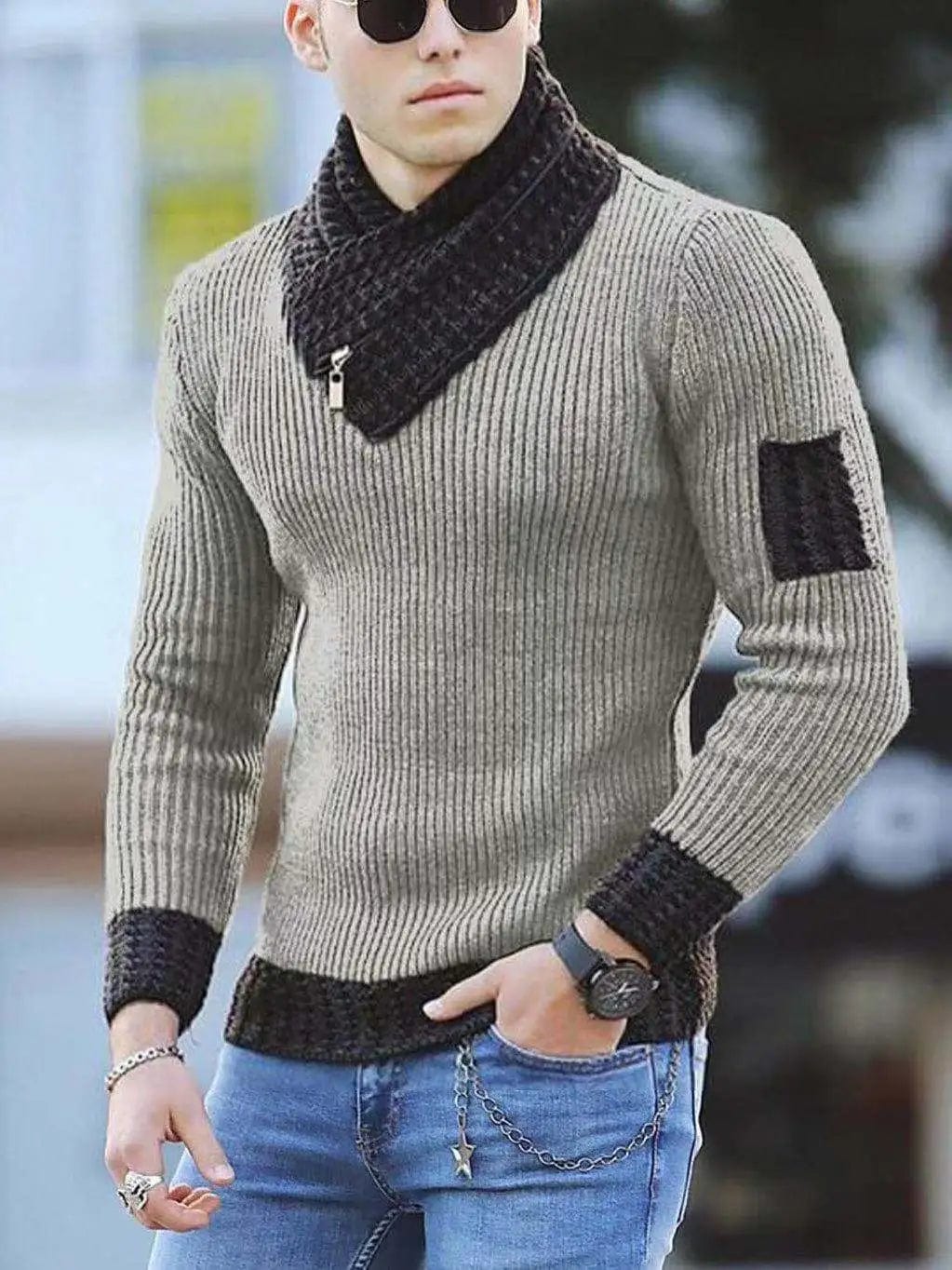 Korean Fashion Autumn Men Casual Vintage Style Sweater Wool Turtleneck Oversize 2023 Winter Men Warm Cotton Pullovers Sweaters