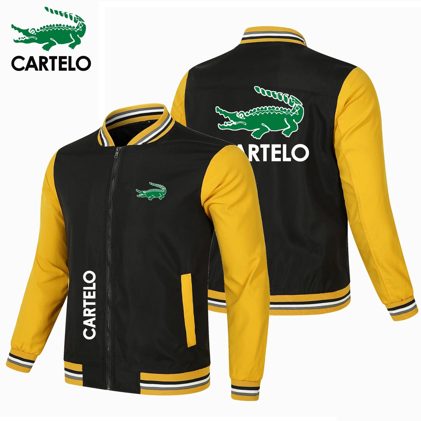 Cartelo Baseball Jacket Printed Jacket Men's Fitness Sweater Unisex Windbreaker Zip Top Thin Custom Pilot Plus Size Jacket S-5XL