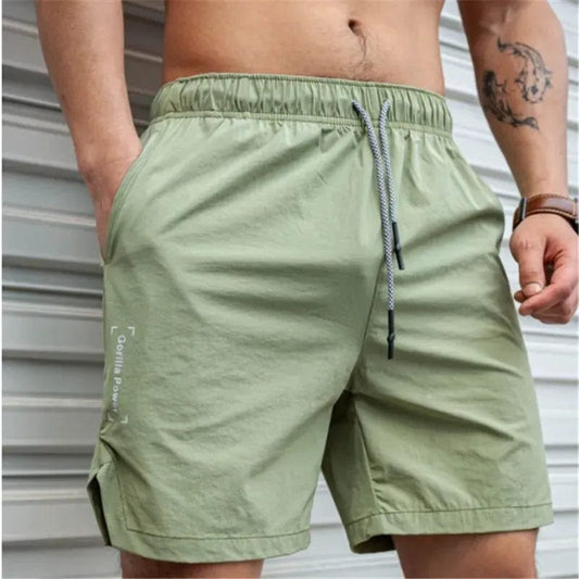 Men Hot Shorts Light Weight Thin Short Pants Running Squat Fitness Shorts Men GYM Wear Quick-drying Drawstring Shorts