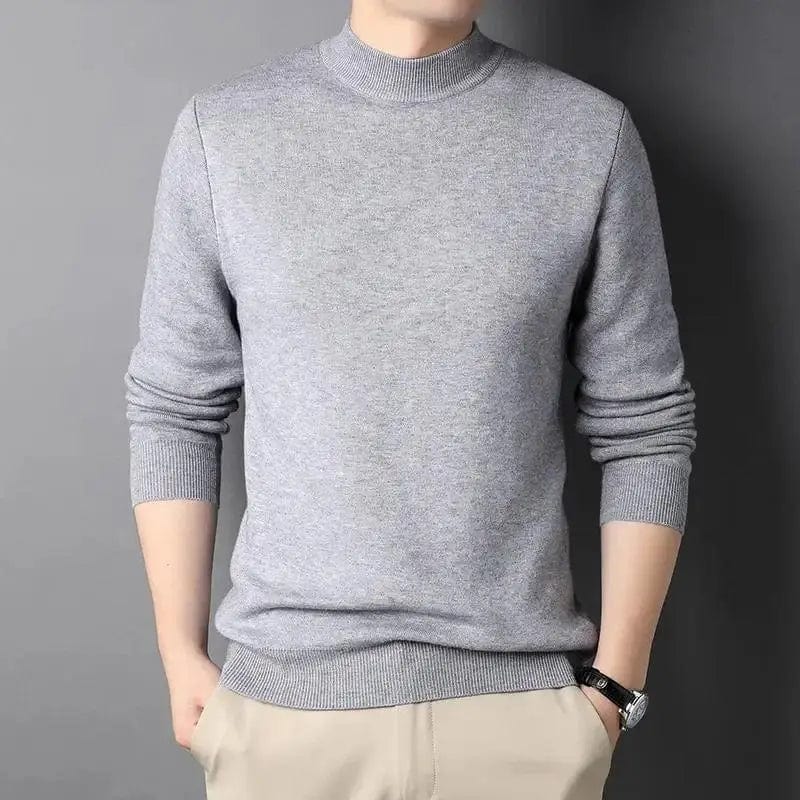 2023 Brand New Men Cashmere Sweater Half Turtleneck Men Sweaters Knit Pullovers for Male Youth Slim Knitwear Man Quality Sweater