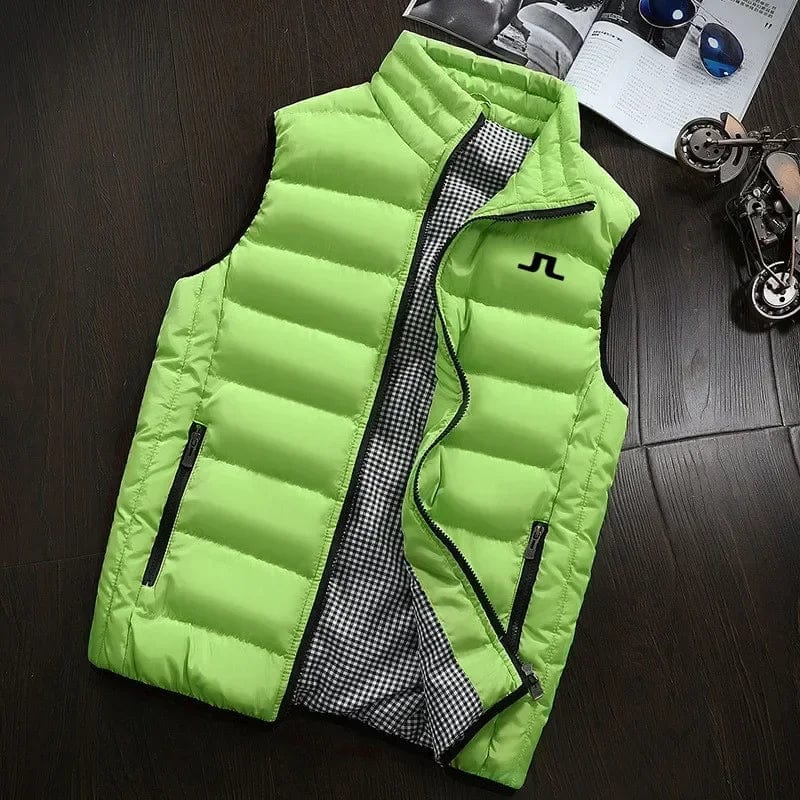 New Autumn Men Golf Down Vest 2024 Coat Ultralight Sleeveless Puffer Vest Jacket Warm Lightweight Down Jacket Waistcoat