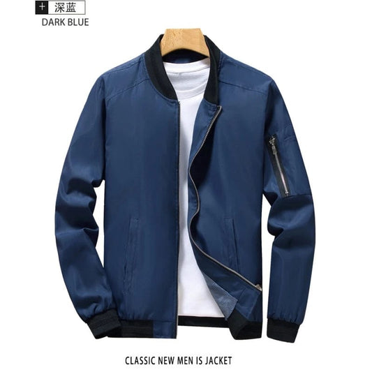 Men's Pilot Jacket  Casual Bomber Jacket Coat Slim Fit Lightweight Sportswear Jacket High Quality Male Workwear Baseball  Jacket