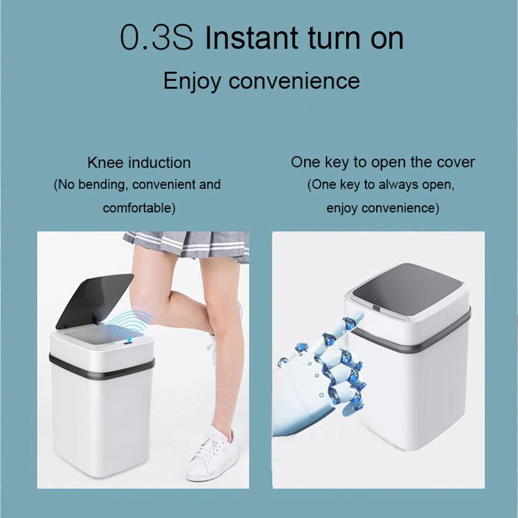 Smart Trash Can Automatic Infrared Sensor Toilet Rubbish Bin