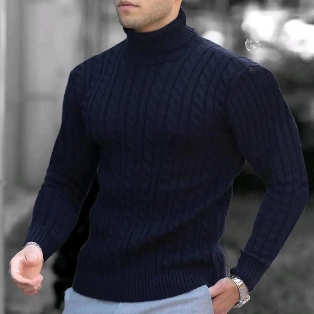 new 2023 Men T Shirt Solid Color Sweater Turtleneck Long Sleeve Casual Undershirt Men Cozy Streetwear Leisure Camisetas S-5XL