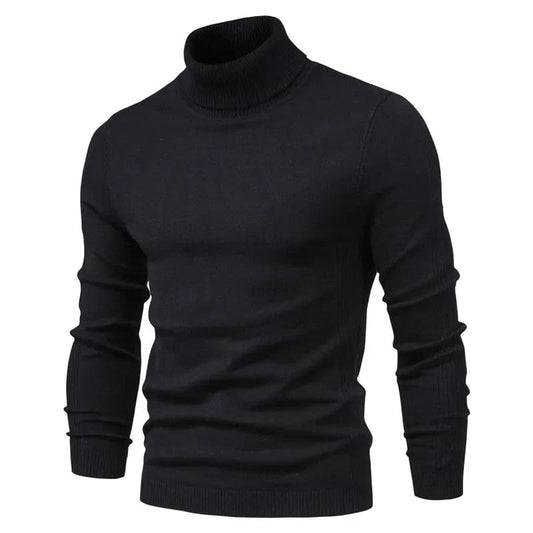 10 Color Winter Men's Turtleneck Sweaters Warm Black Slim Knitted Pullovers Men Solid Color Casual Sweaters Male Autumn Knitwear